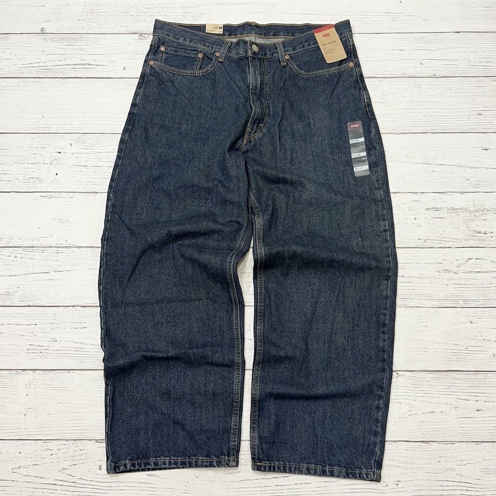 Levis 578 Baggy Jeans Mens 36x30 Dark Wash Blue Denim 100% Cotton NWT